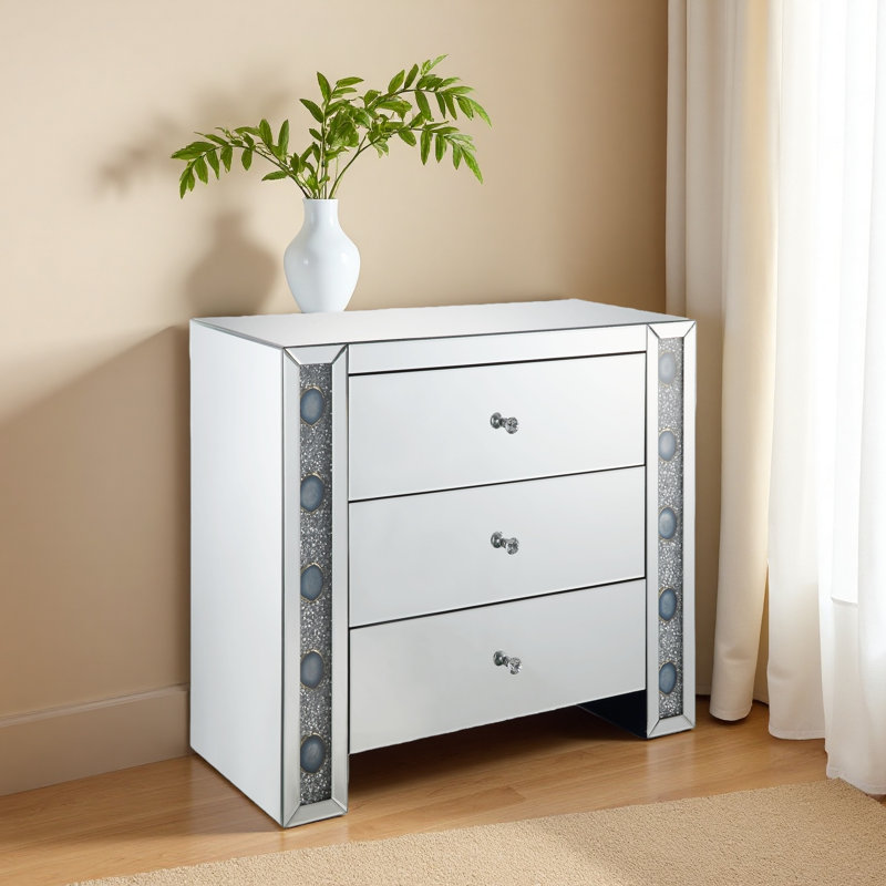 Console avec miroir et fausse agate