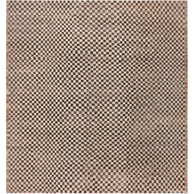 One-of-a-Kind 14'6" X 14'11" New Age Area Rug Black/Cream
