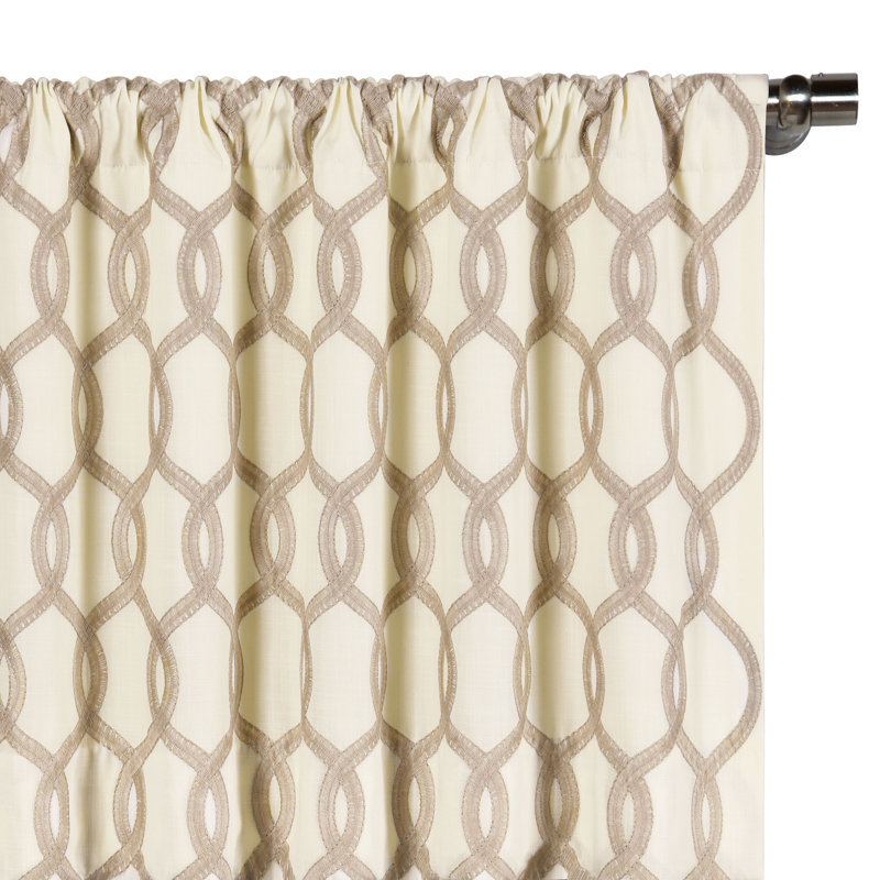 Gresham Room Darkening Curtain Single Panel, 48" W x 84" L, Suede