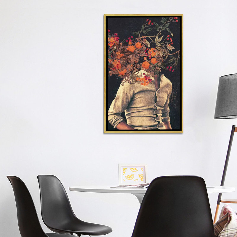 «Roots» par Frank Moth - reproduction imprimée, Toile encadrée d'or, Pas de tapis, H 40 po x l 26 po x P 1,5 po