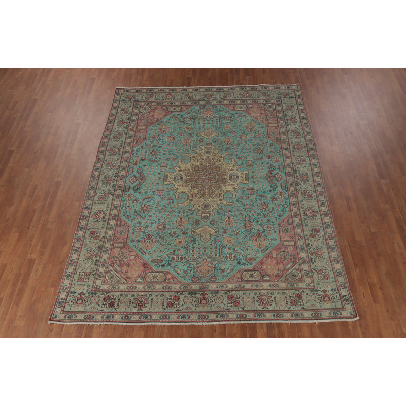 Tapis traditionnel turquoise 8 x 11