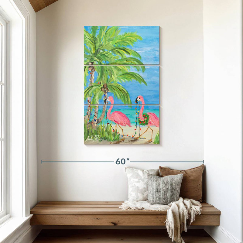 Ketti Flamingo Christmas II, H 45 po x l 28 po