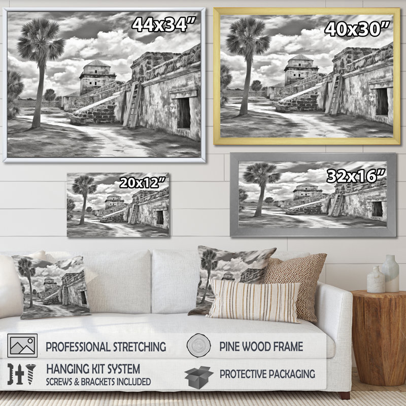 Noir et blanc Florida Sunshines State II, Toile tendue, H 16 po x l 32 po x P 1 po
