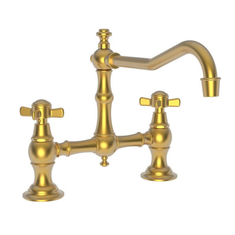 Fairfield Kitchen Bridge Faucet, Satin Gold