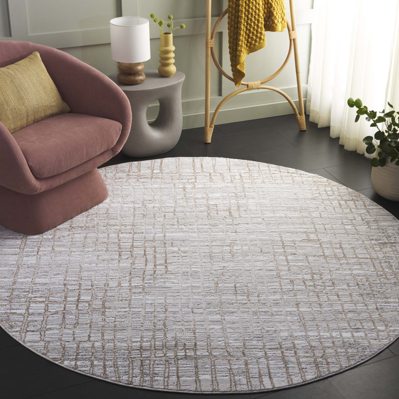 Yusef Performance Abstract Rug, Round 6'7"
