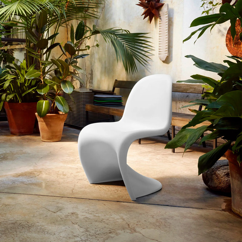 Chaise d'appoint en S finition mate, 2, White