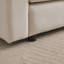 Canapé-lit en L beige - Combinaison modulaire de 2,2 pouces, 3 coussins, coussins, pieds en plastique, mobilier de chambre rembourré confortable, pieds pour garage-2109193320