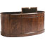 Walnut Kidney Shaped Desk With Leather Top