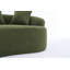 Canapé compressible à deux places avec 3 coussins décoratifs, style moderne et incurvé pour petits espaces