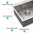 25X22X9 Inch Kitchen Sink Drop In 16 Gauge Stainless Steel 25" Single Bowl Topmount Kitchen Sink Basin