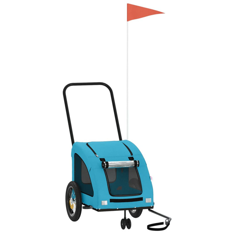 Foldable Pet Bike Trailer, 125 x 52 x 53 cm, blue