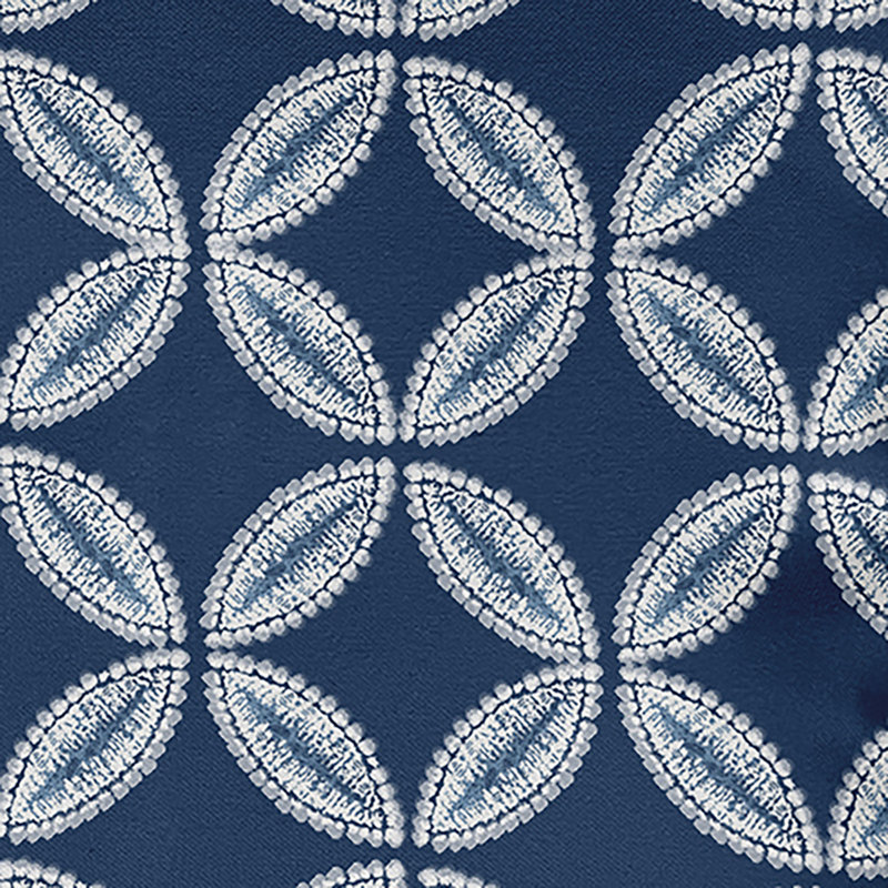 Berryessa Geometric Square Cushion, 40cm H x 40cm W x 13cm D, Navy