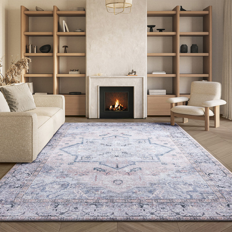 Pashen Performance Machine Washable Oriental Rug, Rectangle 8' x 10'