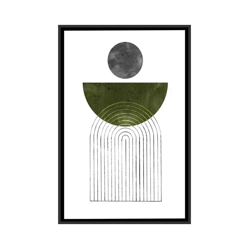 «Mid Century Shapes» par Whales Way - impression d'art graphique, H 26 po x l 18 po x 1,5 po, Aucun mat