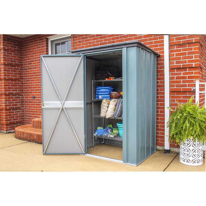 Juniper Berry 4' x 3' Steel Patio Storage Shed Kit