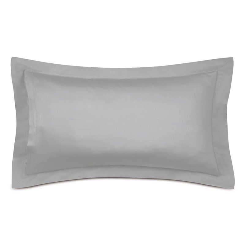 Deluca 100% Cotton Pillow Sham, King, Silver