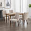 Chaise de salle à manger en rayonne en lin et flocage en lin pour chaise de salle à manger-736378984