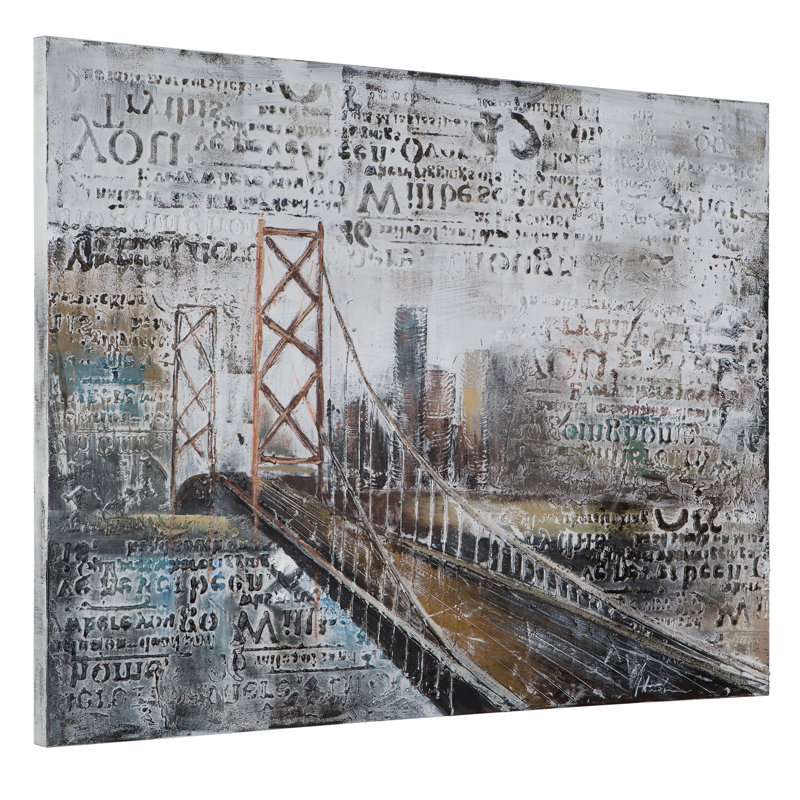 " Across The Bridge " Painting Print