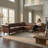 Reversible L-Shaped Sectional Sofa - 5-Seater Chesterfield Style PU Leather Couch With Nailhead Trim For Living Room Or Large Spaces-1375131443