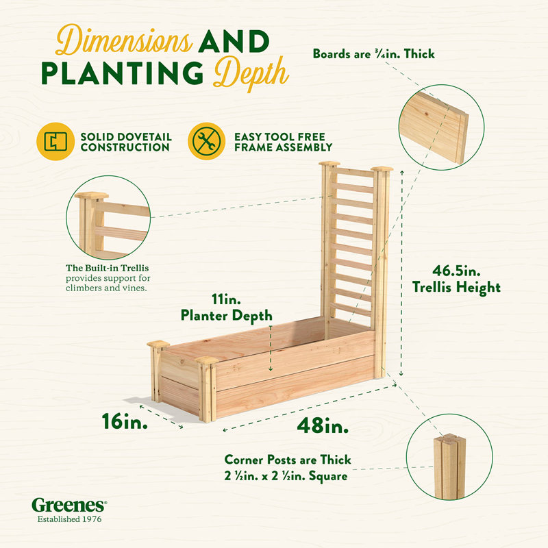 Wood Raised Garden Bed