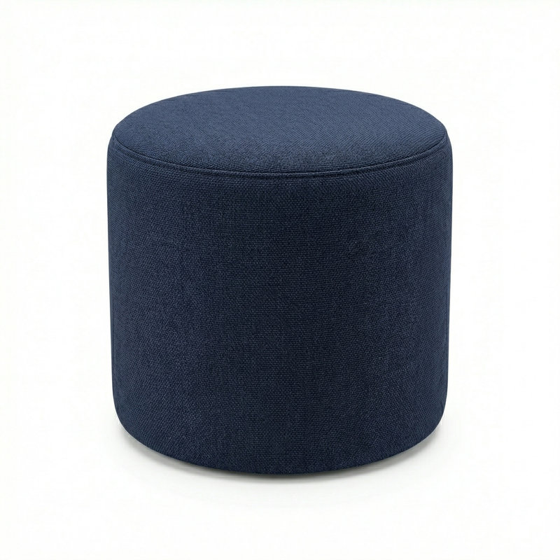 Berlin Gardens Lilly Hive 18" Round Pouf, Dark Navy
