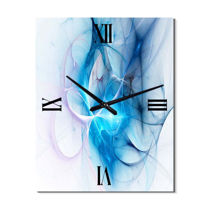 Blue Nebula Star - Abstract Metal Wall Clock, Small