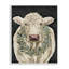 Vache avec couronne de vacances, estampe numérique encadrée noire par Sara G Designs-1040244219-1040244220