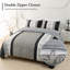 Premium Cover Set Brushed Microfiber Reversible With Zipper Closure & Corner Ties-125042967-128505339