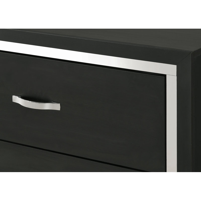 Mobilier de chambre à coucher moderne moderne en bois noir