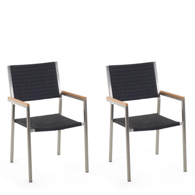 Stanger Stacking Patio Dining Armchair with Cushion