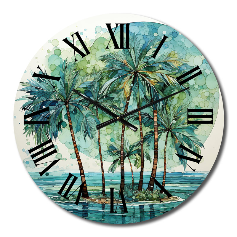 Cynara - Horloge murale florale, Moyenne