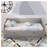 Gray Solid Wood Daybed with Roll-Out Trundle and Two Storage Drawers