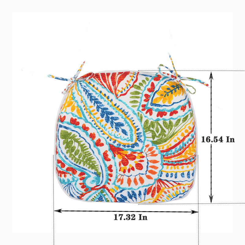 Coussin de siège d'extérieur Jogana, Multicolore, L 13,2 po x P 16,5 po