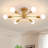 Theis 22in. 6 light Semi Flush Mount Sputnik Chandelier Modern Linear Kitchen Ceiling Mount Light-1800823247