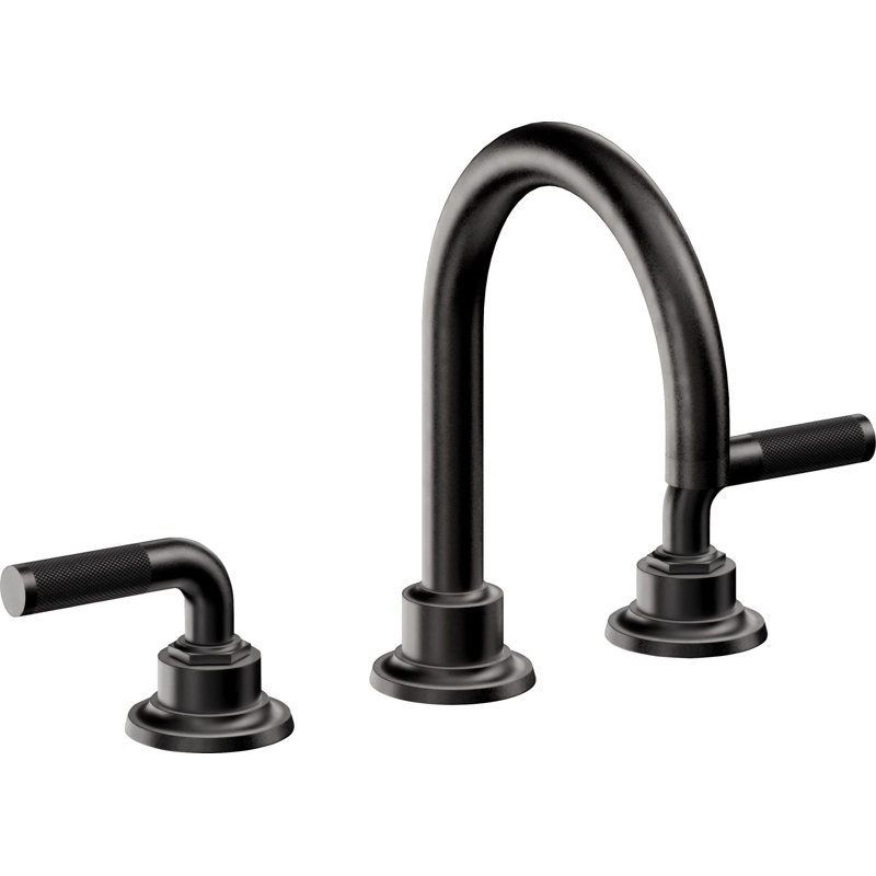 Descanso 8" Widespread Lavatory Faucet with Smooth Handle and ZeroDrain, Matte Black