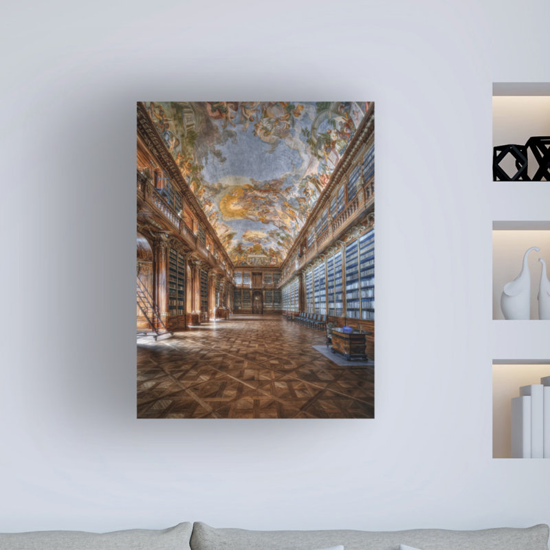 Monastère de Strahov, le couloir de la philosophie par Patrick Aurednik - reproduction de photo sur toile tendue