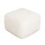 Repose-pieds rembourré carré, blanc, Boucle （UNIQUEMENT OTTOMAN)