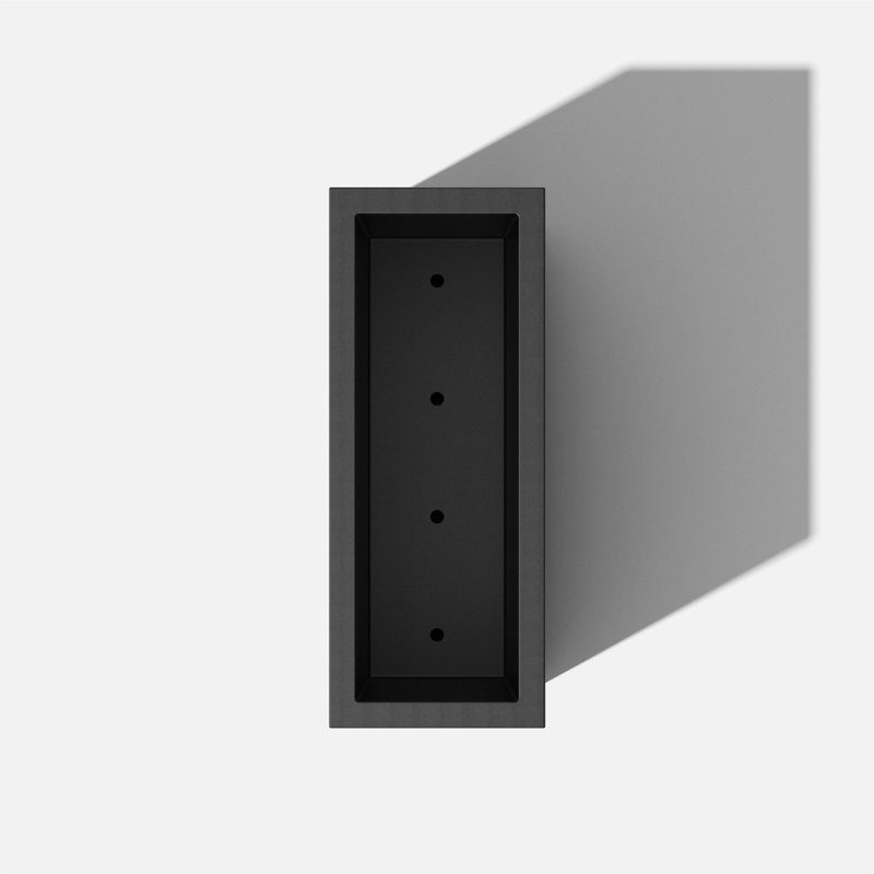 Block Series Span Planter, 24.25” H x 30” W x 12” D, Black