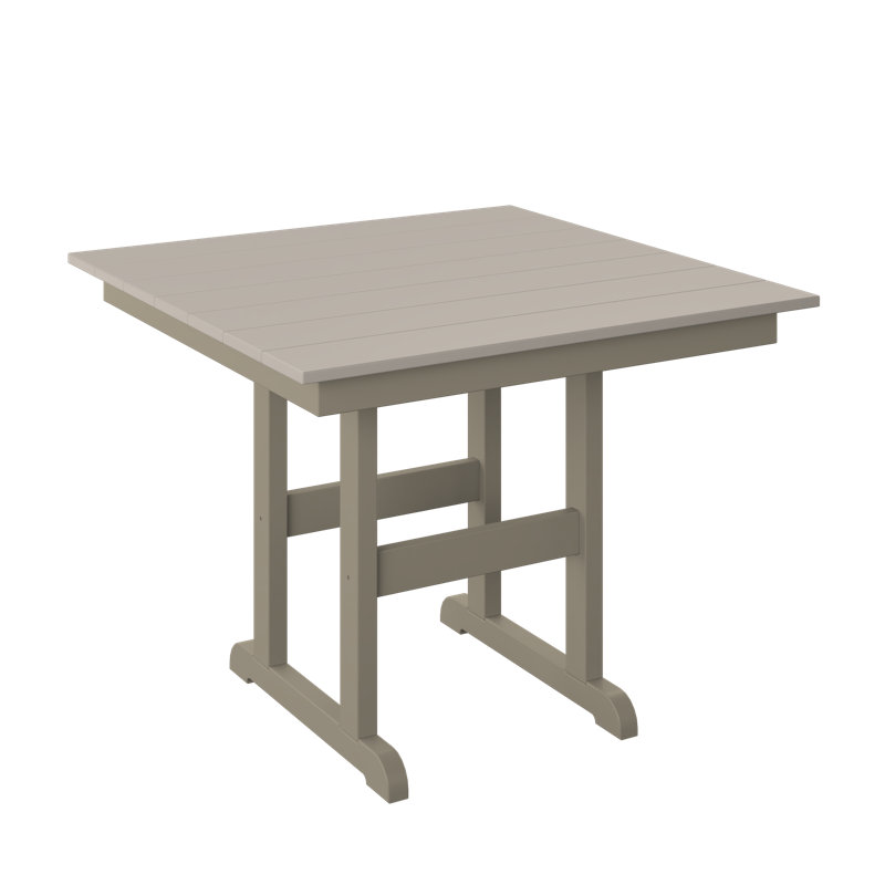  33 "Table carrée" à hauteur de comptoir "blanche, H 36 po x l 33 po x P 33 po, Blanc, Blanc