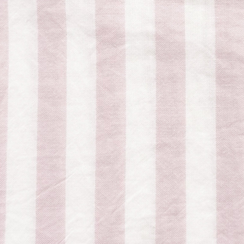MooMee Striped Duvet Cover Set 100% Washed Cotton Linen Like Textured, Classic Stripes - Grayish Pink/White
