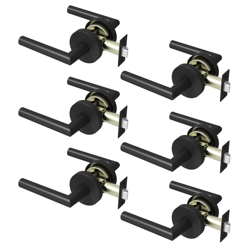 Poignée de porte Stark Design moderne dissimulé pour (Hall et garde-robe) - Style minimaliste élégant en noir mat, Noir mat