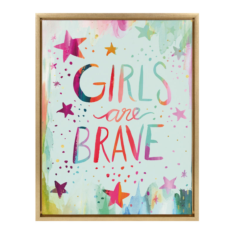 «Girls are Brave» par Jessi Raulet de Ettavee, reproduction d'art sur toile encadrée