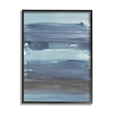 Océan bleu foncé vagues mouvements nautiques - peinture