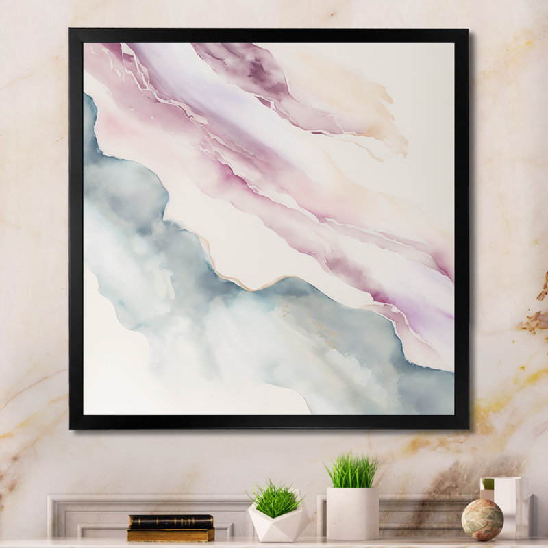 «Mystery Of The Waves In Elevated Blush IV», reproduction sur toile, H 16 po x l 16 po x P 1 po
