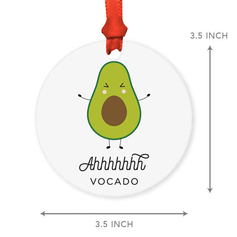 Ornement en forme de fête d’avocat Funny Food pun