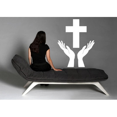 Prier les mains, prier la croix, dieu Jésus-Christ, bénédiction d'église, Christianisme, amour, autocollant pour Église, art mural, autocollants, autocollants