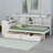 Wooden L-Shape Daybed With Storage Cabinets And Two Storage Drawers, Multi-Functional Bed With Study Desk And Built-In Bookshelf-1762576738-1762576739