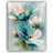 Floral Daydream - Elegant Abstract Teal Blossom Wall Art-1506907367