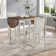 Bearden 3-Piece Transitional Solid Wood Drop Leaf Dining Table with Chairs