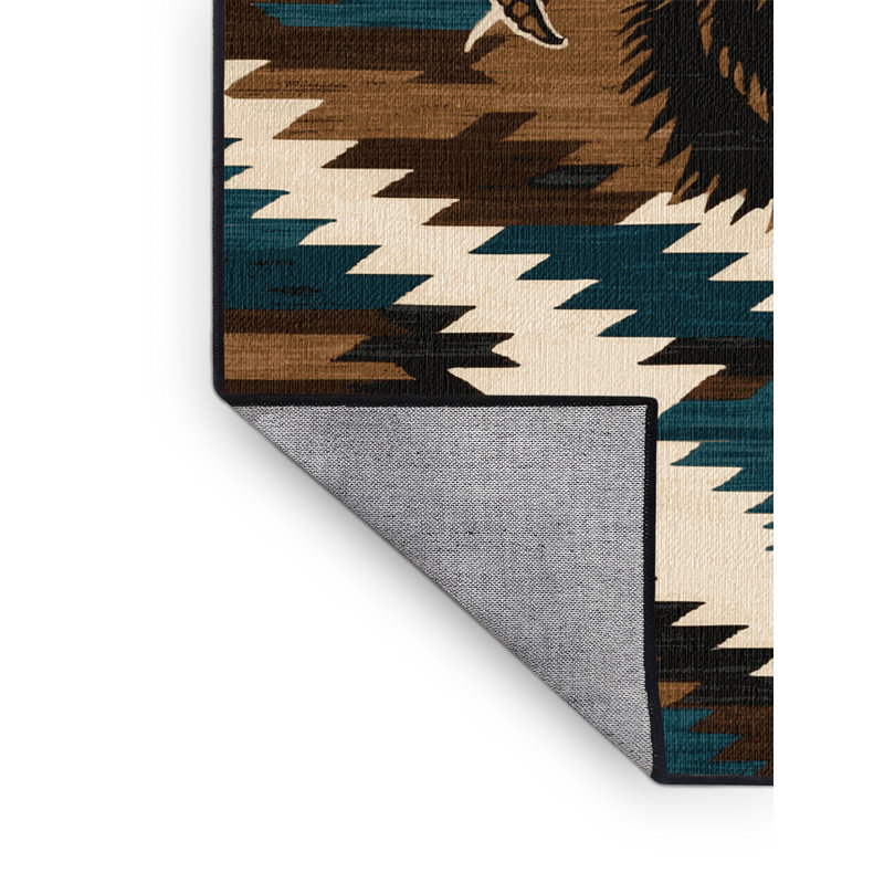  Tapis lavable Bighorn Sheep Southwestern, Tapis de couloir 2 pi x 4 pi